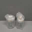 LOYUYU Kitchen Sodium Calcium Glass Spice Jars Seasonning Box Set of 3, Condiment Pots Spice Jars, Retractable Spoon and Lid Combination Design, Airtight Cap 9.7oz White