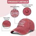 30th Birthday Gifts for Women Men Vintage 1995 Hat Gift Ideas for Her Him Baseball (Red)