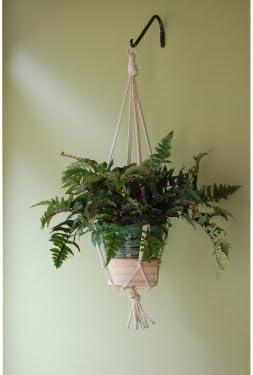 Primitive Planters 2176 36" Macrame Plant Hanger, White
