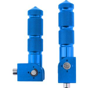 Windance Motorcycle Bicycle Passenger Foot Pegs M8 8mm Anti-Skid Footrests Pedals Fit for Honda Kawasaki Yamaha Ducati Suzuki BMW Motorcycle Scooters Bicycle Electric Bike (Blue)