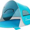 Wolfwise Pop up Beach Tent Sun Shelter with UPF50+ UV Protection, Instant Easy Setup Popup Beach Shade Canopy for 3 Person, Portable & Foldable with Carring Bag, 87 5747 in, Blue