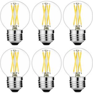 LiteHistory E26 LED Bulb 4W Equal E26 Edison Bulb 40 Watt Neutral White 4000K E26 Bulb Dimmable AC120V 400lm G16.5 Light Bulb led for Rustic Sputnik,Chandeliers,Vanity,Wall sconces Pack of 6