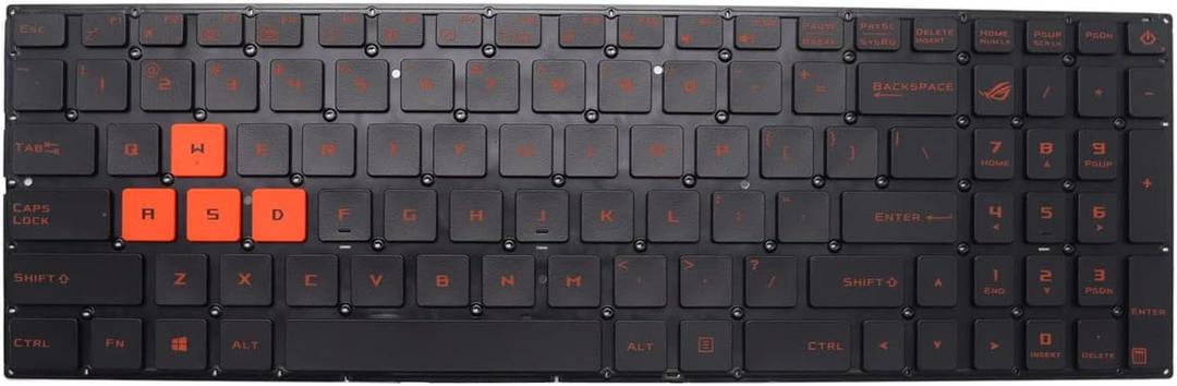 New Keyboard Replacement for ASUS ROG Strix GL702 GL702VT GL702VS GL702VM GL502V GL502VM GL502VS GL502VT GL502VY with Backlit no Frame Red