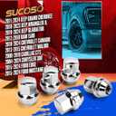 SUCOSO 20pcs M14x1.5 Lug Nuts Chrome, OEM Factory Style 7/8" Hex 1.5" Height Acorn Wheel Lug Nuts Compatible with Wrangler, Gladiator, Grand Cherokee, Ram 1500, Mustang, Replace 6509422AA,611-330