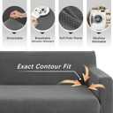 Arfntevss Stretch Sectional Couch Covers L Shaped Corner Sectional Sofa Cover Washable Jacquard Soft Fleece U Shape Sofa Slipcovers Anti Slip Furniture Protector for Dogs Pets (X-Large, Gray)
