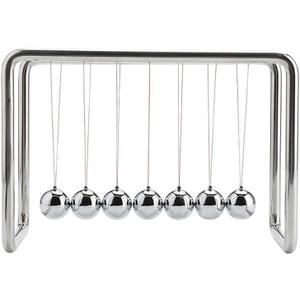 CERROPI Newtons Cradle Pendulum with 7 Balls, Classic Swing Newton Balance Ball, 30+ Sec Swingtime, Science Physics Gadget, Desk Toys & Office Gadgets for Desk Decorations