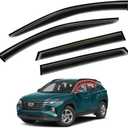 Window Visors Rain Guards FIT 2022, 2023 Hyundai Tucson  Side Window Deflectors Vent Shades Sun/Rain Guards, 4PCS Smoke Tape-On Set for Front and Rear Windows