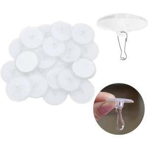 2 x 40 Pack Self Adhesive Wall Hook Sticky Ceiling Hooks Small Disc Sticker Hanger for Christmas Festival Wedding Decorations Baloon Storage Display 2cm/0.78