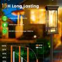 12 Pack Solar Pathway Lights Outdoor, Taller Bright Solar Path Lights Waterproof, Auto On/Off Solar Powered Garden Lights for Outside Landscape Path Yard Walkway Lawn Driveway Patio Lighting Decor