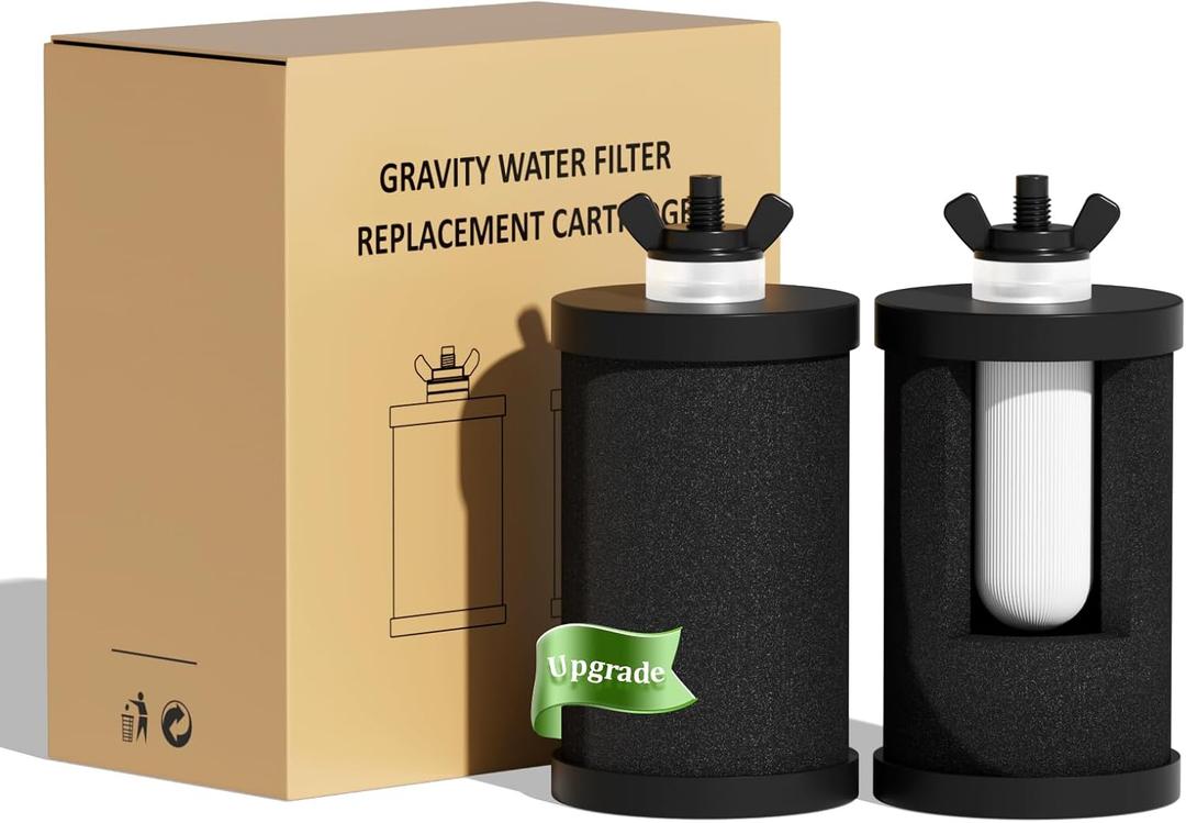 Purewell PF-1 Upgraded 3-Stage Composite Purification Elements, Replacement Filters for Berkey and ProOne Filters, Berkey or ProOne Big+ Water Filter System and Purewell System (2 Pack, K Series)