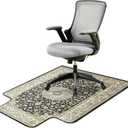 36" X 48" Office Chair Mat for Hardwood and Tile Floors, Under Desk Chair Mat for Carpet Protector Rolling Computer Chairs, Machine Washable Non-Slip Area Rug, Black