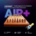 Chessnut Air+ Electronic Chess Set Full Wooden Pieces, WiFi & Bluetooth, AI Chess Computer, LED Indicators Smart Chessboard for Online Play
