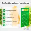 Plastic Food Grater - Pack of 2 - Easy Flat Hand Grater - Fine Cheese Handheld Graters Dishwasher Safe
