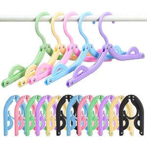 12pcs Travel Folding Hanger Household Multifunctional Portable Hanger (Colorful)