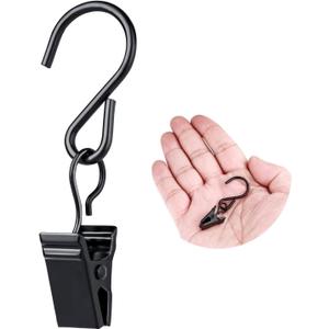 Christmas Light Clips Hanging Hooks - 50 Pack Outdoor String Light Clips - Heavy Duty Metal Camper Awning String Party Light Hook - Holiday Light Clips Hangers Canopy Tent RV Xmas Decor Clamps (2.36 Inch)