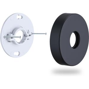 Matte Black Shower Arm Flange, Metal Shower Arm Stabilizer Bracket and Flange Cover Plate