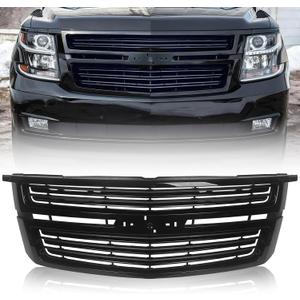 Front Bumper Grille for Chevy Tahoe Suburban 2015-2020, Black