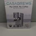 CASABREWS CM5418 Espresso Machine 20 Bar, Compact Espresso Maker with Steam Milk Frother, Stainless Steel Coffee Machine with 34oz Removable Water Tank for Cappuccino, Gift for Women or Men, Silver
