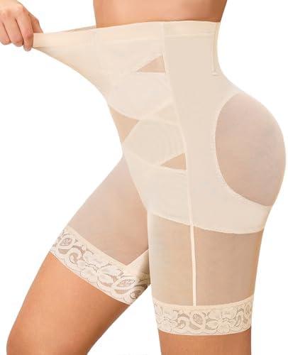 Nebility Tummy Control Shapewear Shorts High Waisted Body Shaper Butt Lifting Panties Thigh Slimmer Girdle