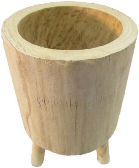 Rustic Wood Vase Pot Flower Basket Planter Decor Wood Vase Stand Hand Made Large for Kitchen, Farmhouse, Bar, Home Decor...