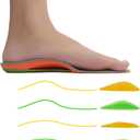 Plantar Fasciitis Insoles, Adjustable Arch Support Insoles with 4 Pairs Arch Support Inserts for Different Heights and Hardness of Left and Right Feet, Orthotic Insoles for Walking & Standing (MEN 9-9.5 / WOMEN 10-10.5(270mm))