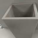 Step2 Tremont Tall Square Tapered Planter, 28", Indoor/Outdoor Plants, Efficient Drainage, Durable Resin, Concrete