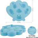 2 x Fu Store Ice Cube Tray Shell Silicone Ice Cube Trays with Cute Marine Life Shapes Cubes Easy to Release Perfect for Freezer Home, Kitchen, Drinks, Cocktail, Coffee, Chocolate Mold (Blue)