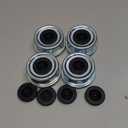4PCS 1.98" Trailer Hub Cap,Trailer Axle Bearing Dust Cap Cup Grease Cover with 8 Rubber Plugs,Bolt Metal Trailer Axle Wheel Bearing and Hub Dust Caps for Most 2000 to 3500 Pound Axles Dexter