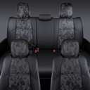 Carlimeki Leather Seat Covers Custom Fit for Tacoma Gen 4th (2024-2026) Double Cab, for SR, SR5, TRD PreRunner, TRD Sport, TRD Off-Road, Limited, Trailhunter - Armrest Covers Included - Fully Covered