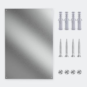 Ultra-Thin & Reversible Stainless Steel Stove Backsplash Panel, 24" x 30" Splatter Guard for Kitchen Wall & Range Hood | Easy Installation with Pre-Drilled Holes & Mounting Screws Included