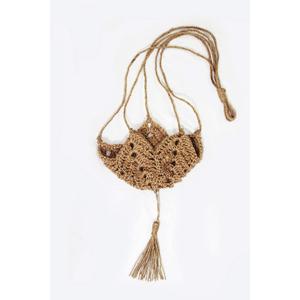 Jute Crochet 30 inch Long Indoor Plant Hanger for 3-inch to 12-inch Pots, Star Hanging Planter Macrame Plant Holder Rope plant Hanger Wall Planter Boho Home Decor Indoor Hook Wall Hanging (Pack of 2)