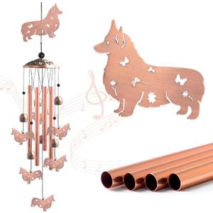 Dachshund Wind Chimes - Christmas Decorations,Garden Gifts for Women,Patio & Nursery, Memorial Day Gifts for Mom/Wife/Daughter, Whimsical Yard Decorations with Soothing Tones