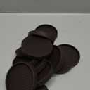 Non Slip Furniture Pads- 3"x3" Round Anti Skid Caster Cups Furniture Coasters, Anti-Sliding Grippers Floor Protectors for Furniture Bed, Couch, Chair Leg, Brown (Set of 12)