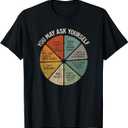 Vintage You May Ask Yourself Retro Pie Chart 80s Music T-Shirt, S