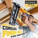 Ecarke Finish Nailer 16 Gauge Compatible with Dewalt 20V Battery, 3/4 to 2-1/2 Inch Cordless Straight Brad Nailer, Tool-Free Adjustment, Dual Firing Modes Nail Gun for Finish Work,Tool Only, 5.7 lbs