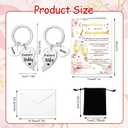 HOWAF Engagement Card for Couple, Congratulation Engagement Gifts Cards fo Friends,Future Hubby Future Wifey Keyring, You're Emgaged Greeting Card & 2 Keyrings