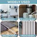 24 Pack Pipe Insulation Foam Tube Self Adhesive - 1.3 Ft x 0.3 Inch Pre Slit Foam Pipe Covers with Ties, Aluminum Foil Pipe Insulation Wrap for Outside Water Pipe Winter Freeze Protection