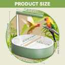 Automatic Bird Bath Circulating Water Large Parakeet Bathtub Bird Shower Fountain for Budgies, Cockatiels, Conures, Lovebirds, African Greys