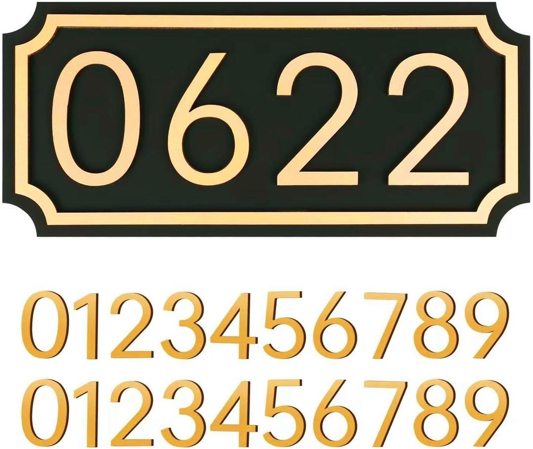House Numbers for Outside, Address Plaques, Mailbox Numbers, Two Sets of Numbers from 0-9, Personalized Address Signs for House, Mailbox, Apartment, Office, Hotel, Classroom, Garden. Decorative