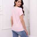 Valentines Day Shirt for Women Love Heart Printed T-Shirts Casual Summer Tee Tops (M)