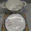 Enameled Cast Iron Dutch Oven - 5QT Dutch Oven Pot with Crab Lid & Oversized Knob & Ergonomic Handles - Heavy Duty Cookware for Braising, Stews, Roasting, Bread Baking - Cream White