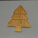 Christmas Tree Shaped Wooden Serving Tray - 12" Charcuterie Board for Cheese, Snacks, Appetizers & Desserts - Holiday Platter with Handles, Christmas Decorative Tray (12 x 8.7 x 0.6 Inches)