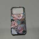 Jusy Compatible with MagSafe Lily Flower Case for iPhone 17 Pro, Aesthetic Stained Glass Floral Magnetic Phone Case, Soft TPU and Hard PC Protective Phone Cover for Women Girls (Shiny)  Lily