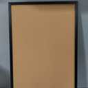 Cork Board Bulletin Board 24 x 36, Wood Framed Corkboard for Wall
Hanging Office Message Board, Large Notice Pin Board with 15 Push Pins, 10mm Natural Cork, For School, Home & Office