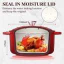 Umite Chef 7QT Enameled Cast Iron Dutch Oven with Lid & Cotton Potholders–Heavy-Duty Cookware for Bread Baking, Braising, Stews, Marinate, Cook(Red)