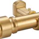 Heavy Duty Non- Adjustable 36 In/3Ft Curtain Rods for Windows, Brushed Gold