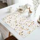 Yourtablecloth 100% Cotton Cloth Dinner Table Napkins -Soft & Vibrant, 20 x 20 Set of 6 (Beige Petal)