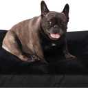 Dog Crate Bed Waterproof Deluxe Plush Dog Beds with Removable Washable Cover Anti-Slip Bottom Pet Sleeping Mattress for Large, Medium, Jumbo, Small Dogs, 23 x 17 inch, Black