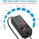 SHNITPWR 3V ~ 24V 3A 72W Power Supply Adjustable DC 3V 5V 6V 9V 12V 15V 16V 18V 19V 20V 24V Variable Universal AC/DC Adapter 100V-240V AC to DC Converter with 14 Tips 5.5x2.5mm 4.0x1.7mm 3.5x1.35mm