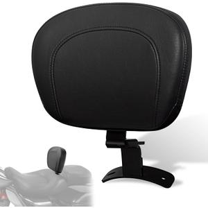WOWTK Driver Backrest,Adjustable Rider Backrest Pad Kit for Harley Touring CVO Road Glide Road King Electra Glide Street Glide FLHR FLTRX FLHX FLHT 2009-2025 w/Low-Profile Two-up seat,Black